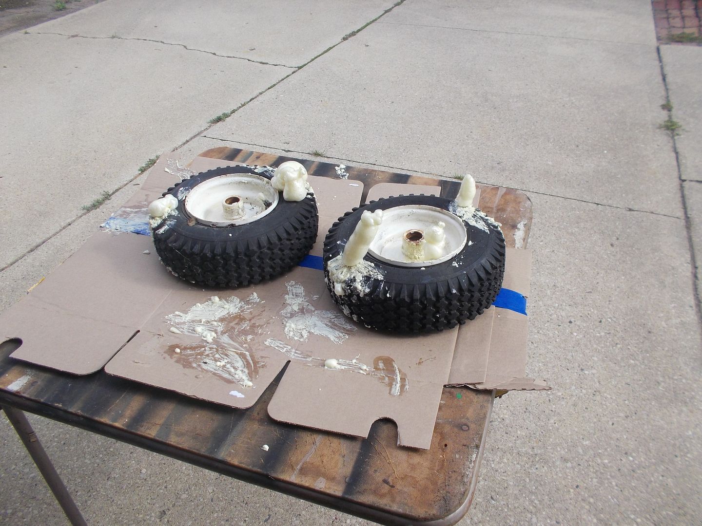 Great Stuff Foam in mower tires Homesteading Forum